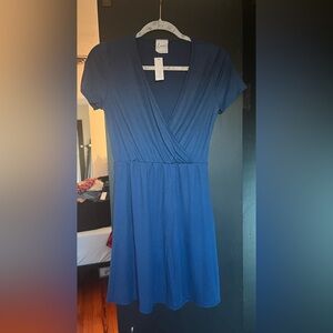 NWT Deep Blue Faux Wrap Dress